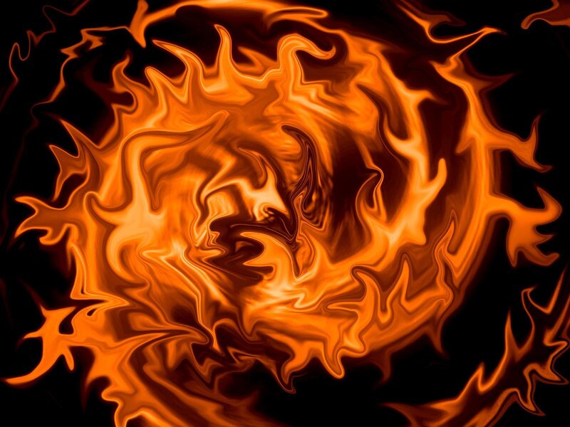 Abstract fire swirl