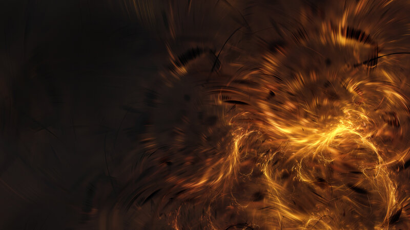 Abstract Fire Swirl — Orange