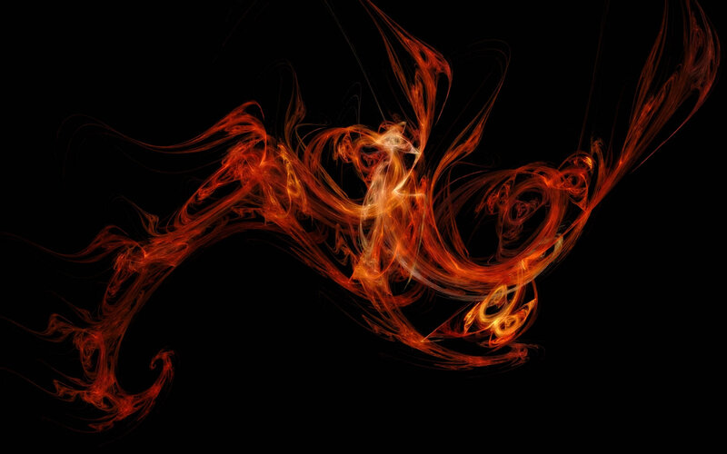 Abstract fire swirl