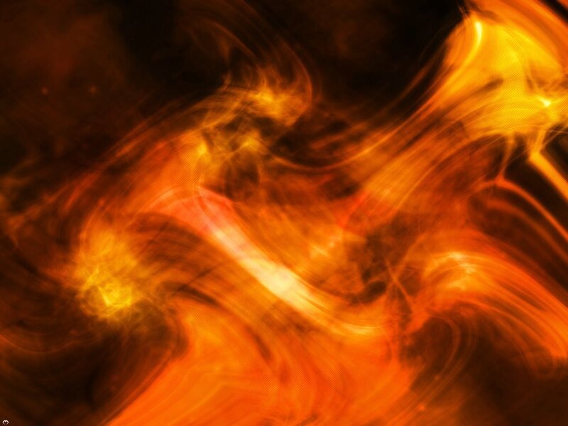 Abstract Fire Swirls — Orange