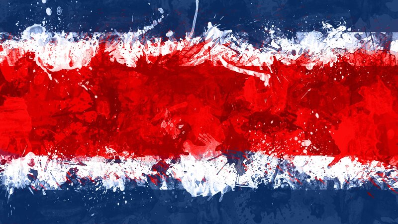 Abstract Flag Art — Red