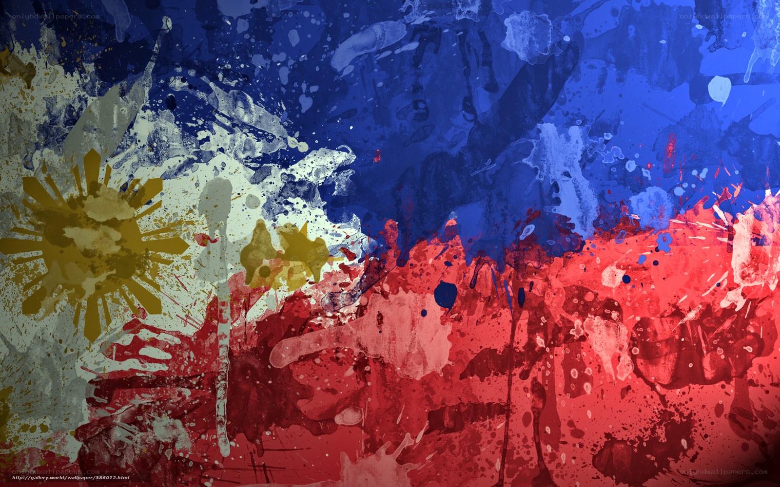 abstract flag art splatter