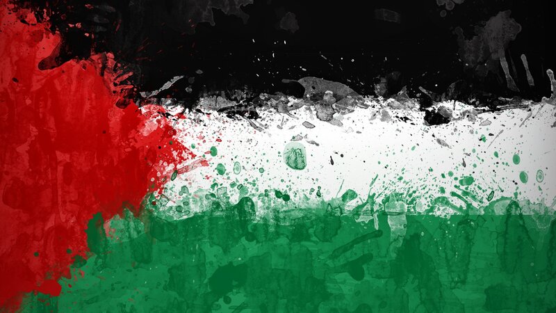 abstract flag art with splatters
