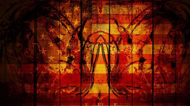 Abstract Flag Design — Red, Dark