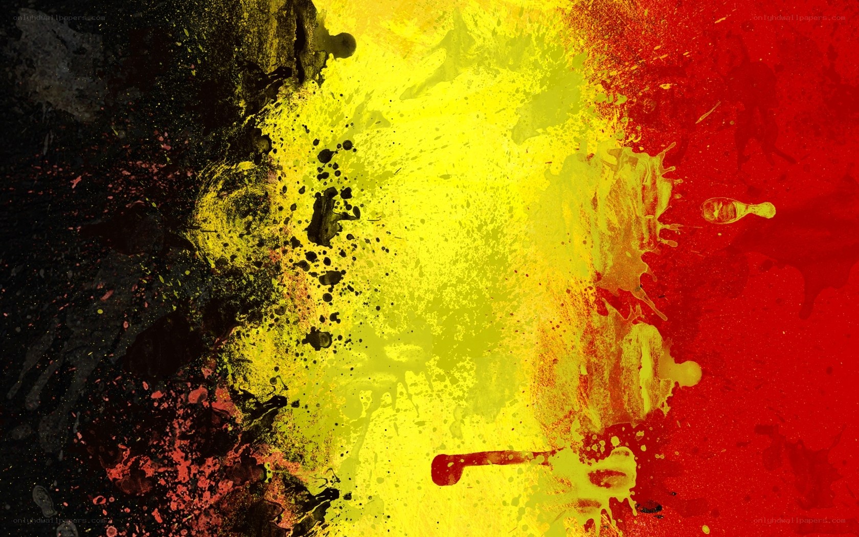 abstract flag splatter art