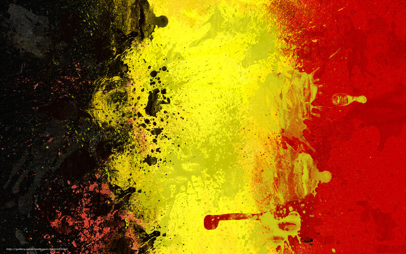 Abstract Flag Splatter — Yellow