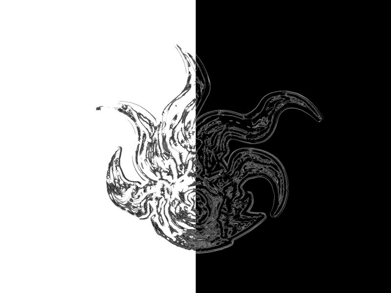 Abstract Flame Design — Black