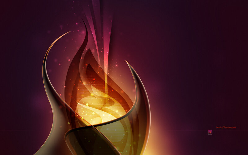 Abstract Flame Design — Purple, Dramatic