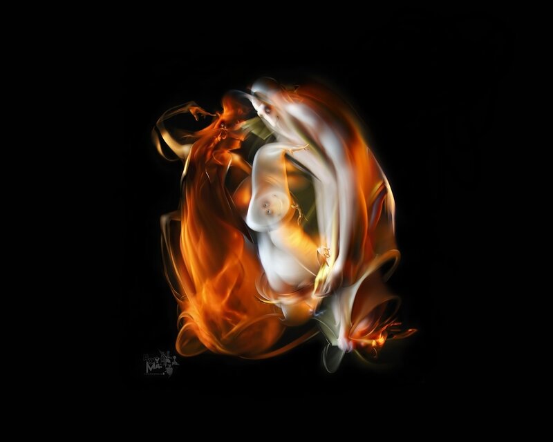 Abstract flame figures