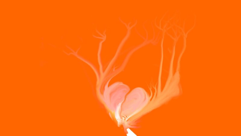 Abstract Flame-like Form — Orange