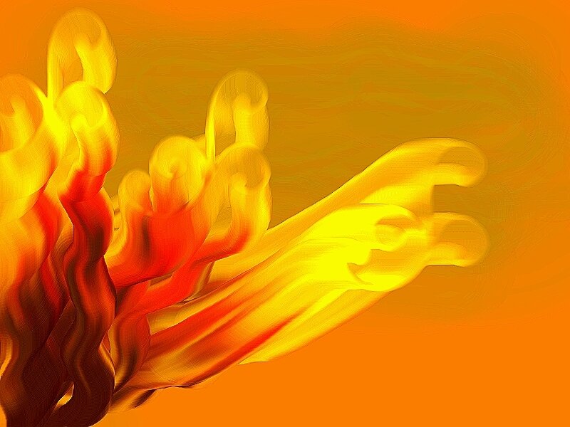 Abstract flame-like forms