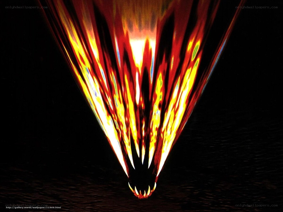Abstract flame-like light pattern