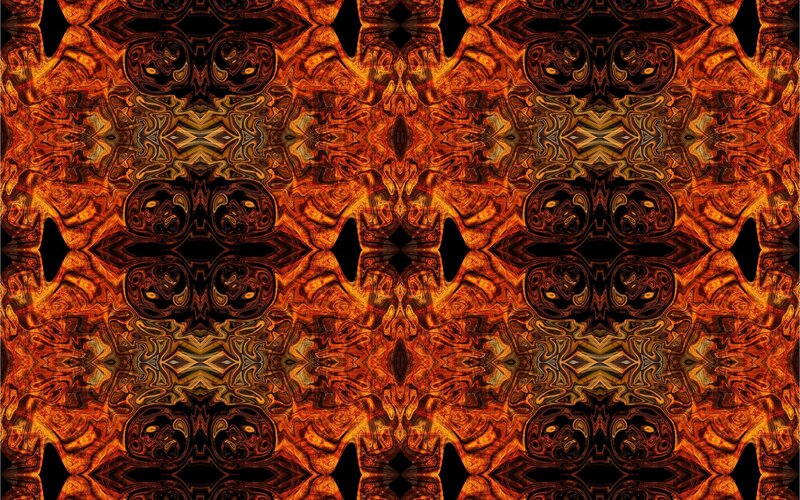 Abstract Flame Pattern — Orange, Intense