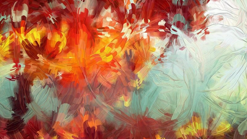 Abstract Flame Pattern — Red, Dynamic, Digital Art, Fire, Brushstrokes