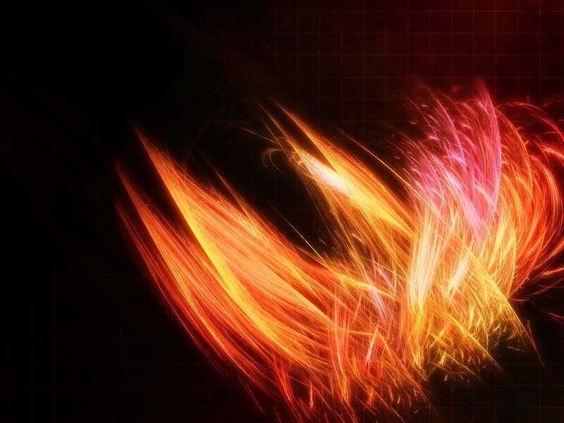 Abstract Flame Pattern — Red, Dynamic, Digital Art, Fire, Light Streaks
