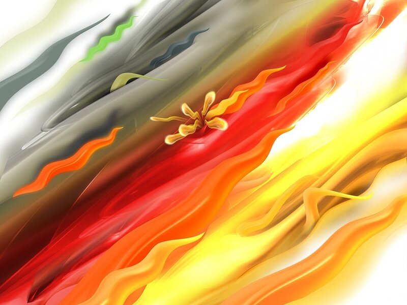 Abstract Flame Pattern — Red, Dynamic, Digital Art