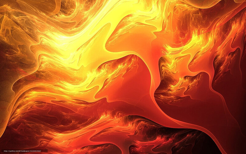 Abstract Flame Pattern — Red, Intense, Digital Art, Fire