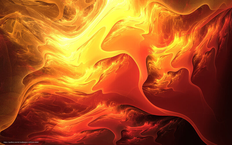 Abstract Flame Pattern — Red, Intense, Digital Art