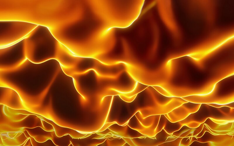 Abstract Flame Patterns — Orange
