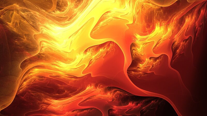 Abstract Flame Patterns — Red, Intense, Digital Art, Fire
