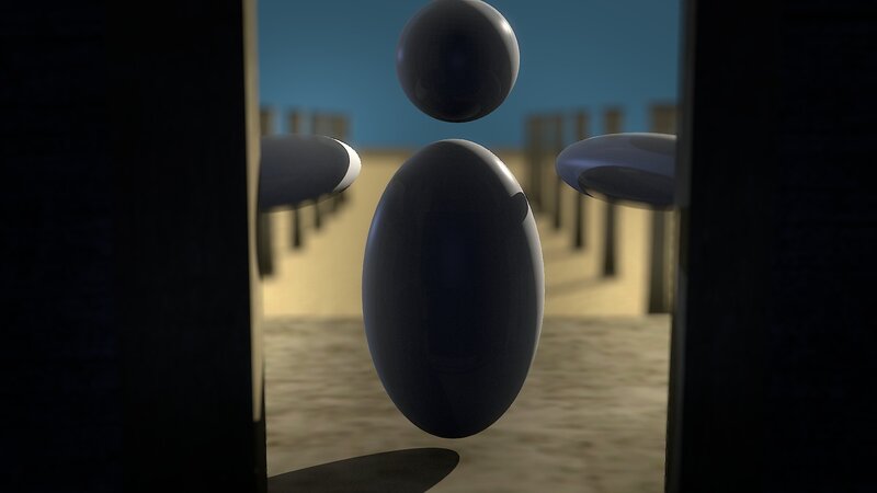 abstract floating shapes