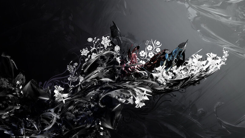 abstract floral and mechanical design