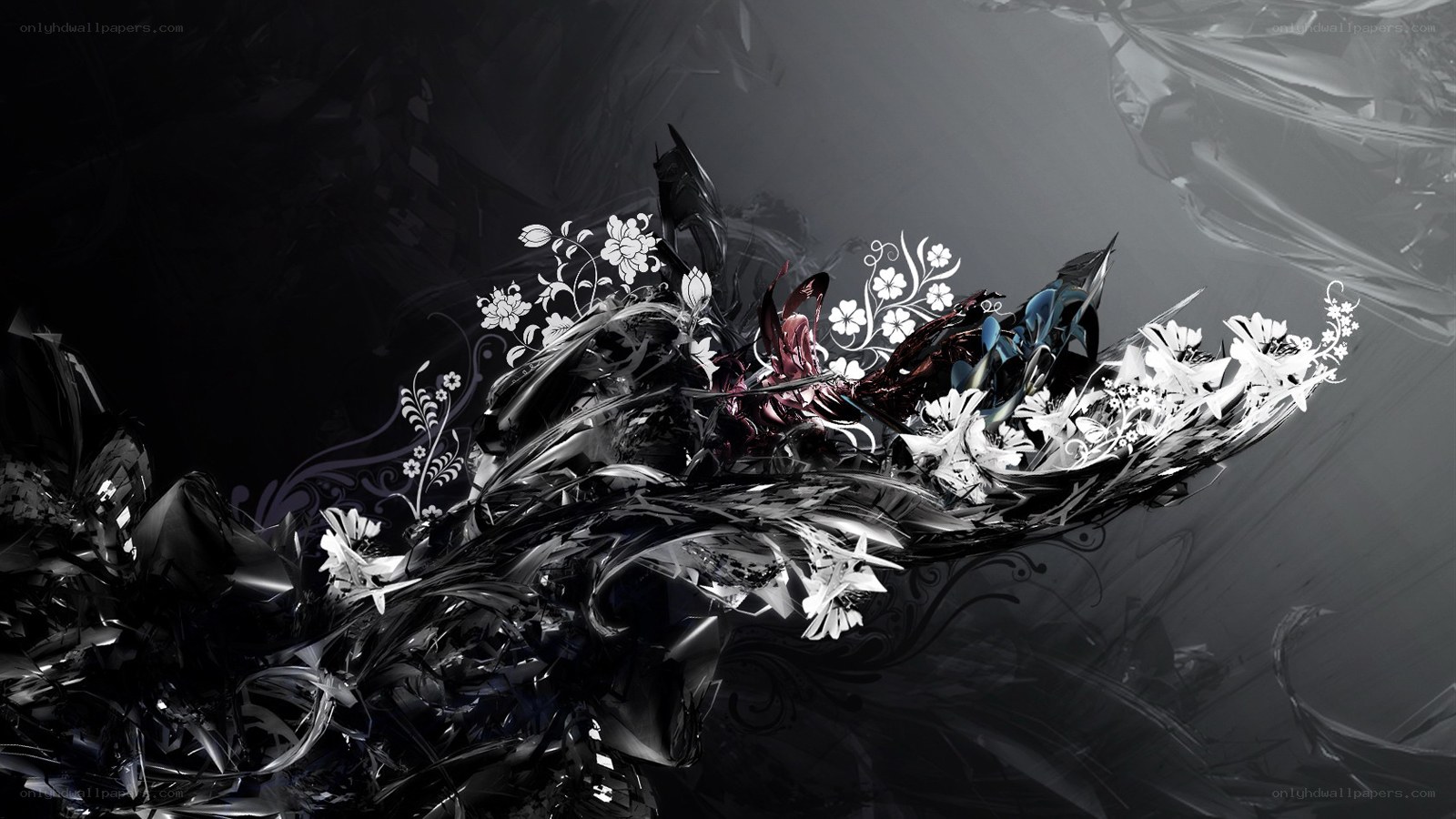 abstract floral and mechanical design