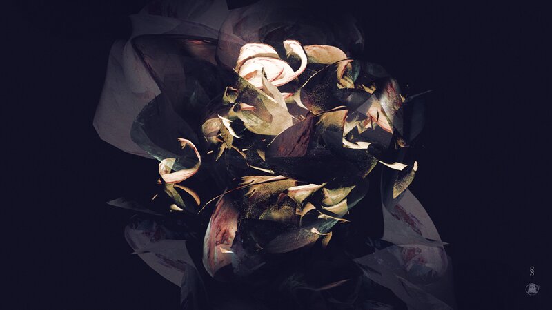 Abstract Floral Arrangement — Black