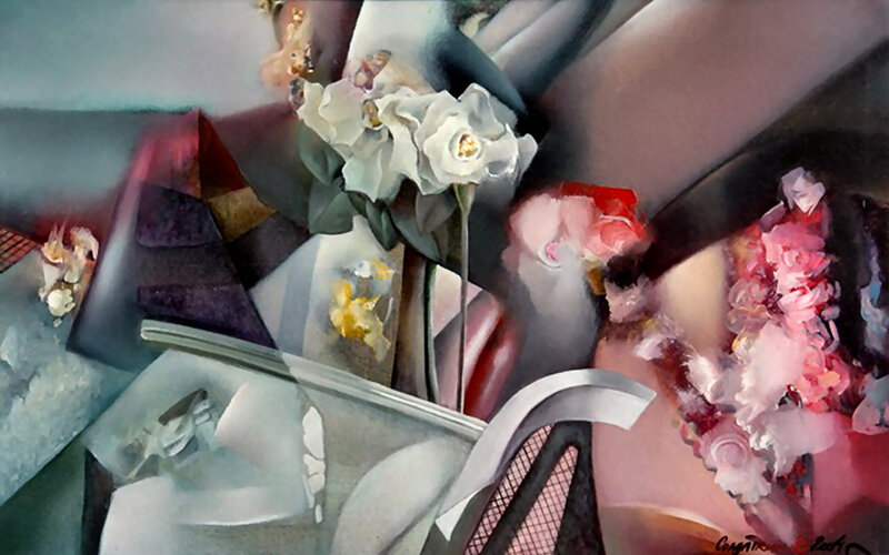 Abstract Floral Arrangement — White