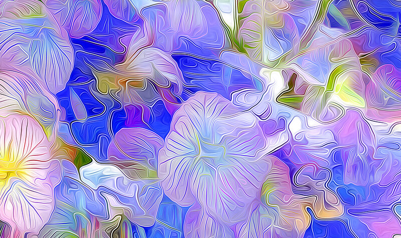 Abstract floral art pattern