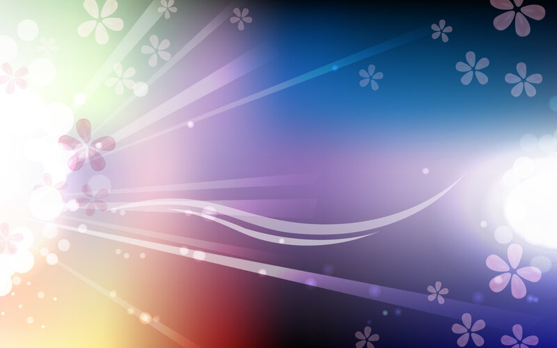 Abstract Floral Background — Blue, Dreamy, Digital Art, Flowers