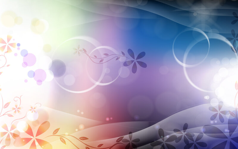 Abstract Floral Background — Blue