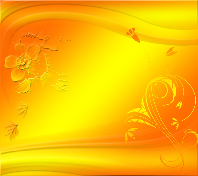 Abstract Floral Background — Yellow