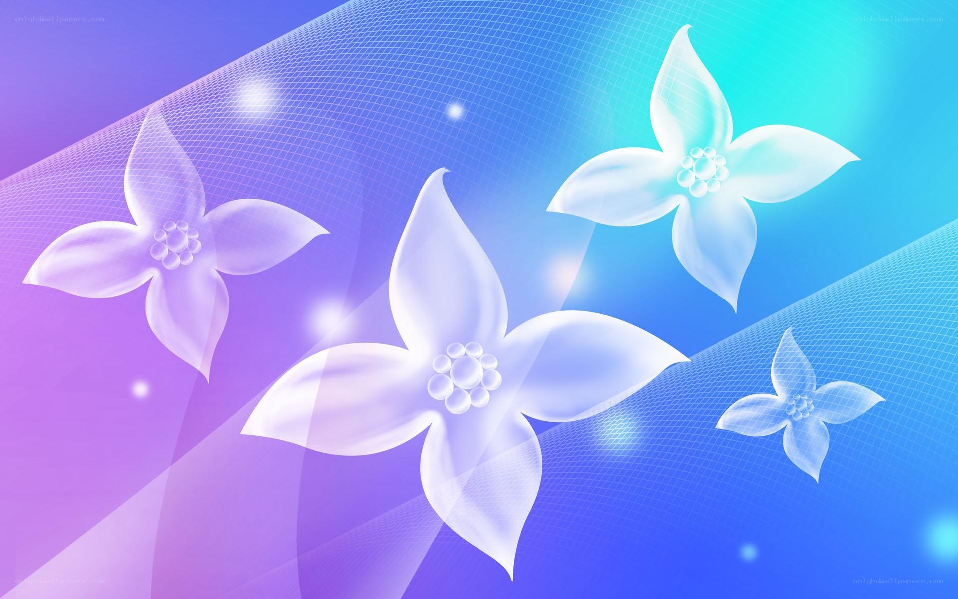Abstract floral blue background