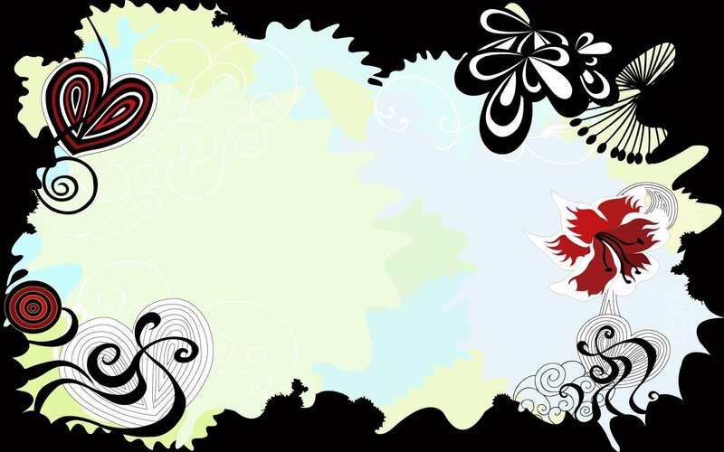 abstract floral border design
