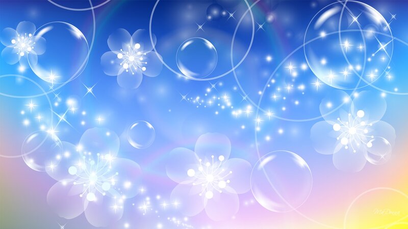 Abstract Floral Bubbles