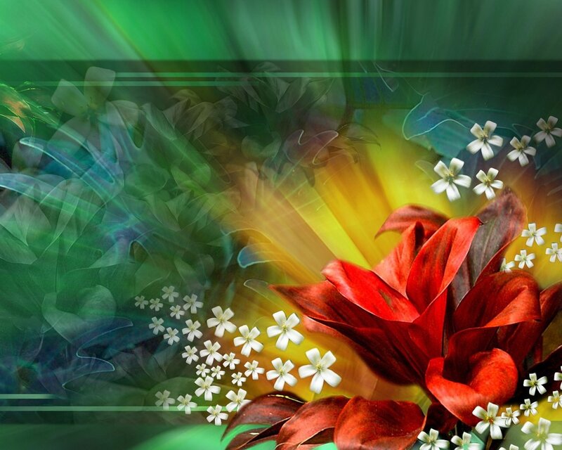 Abstract floral composition