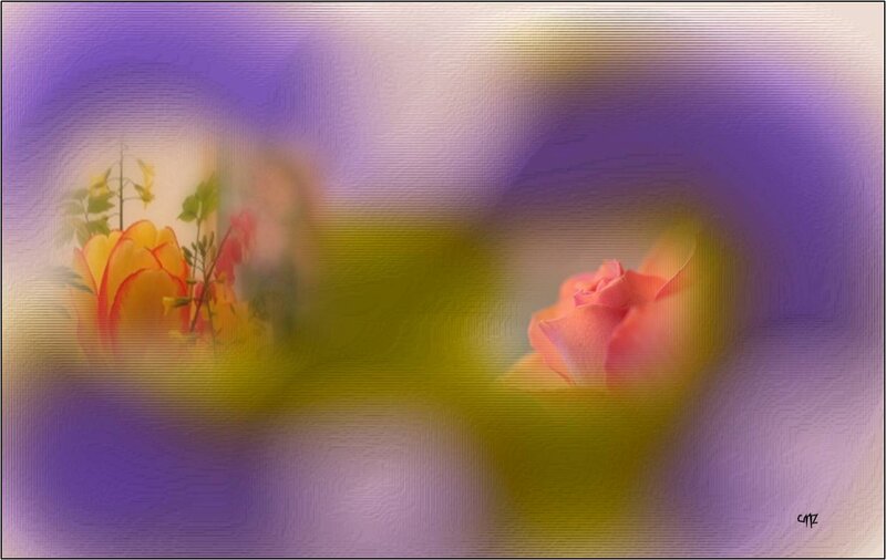 Abstract Floral Composition — Purple