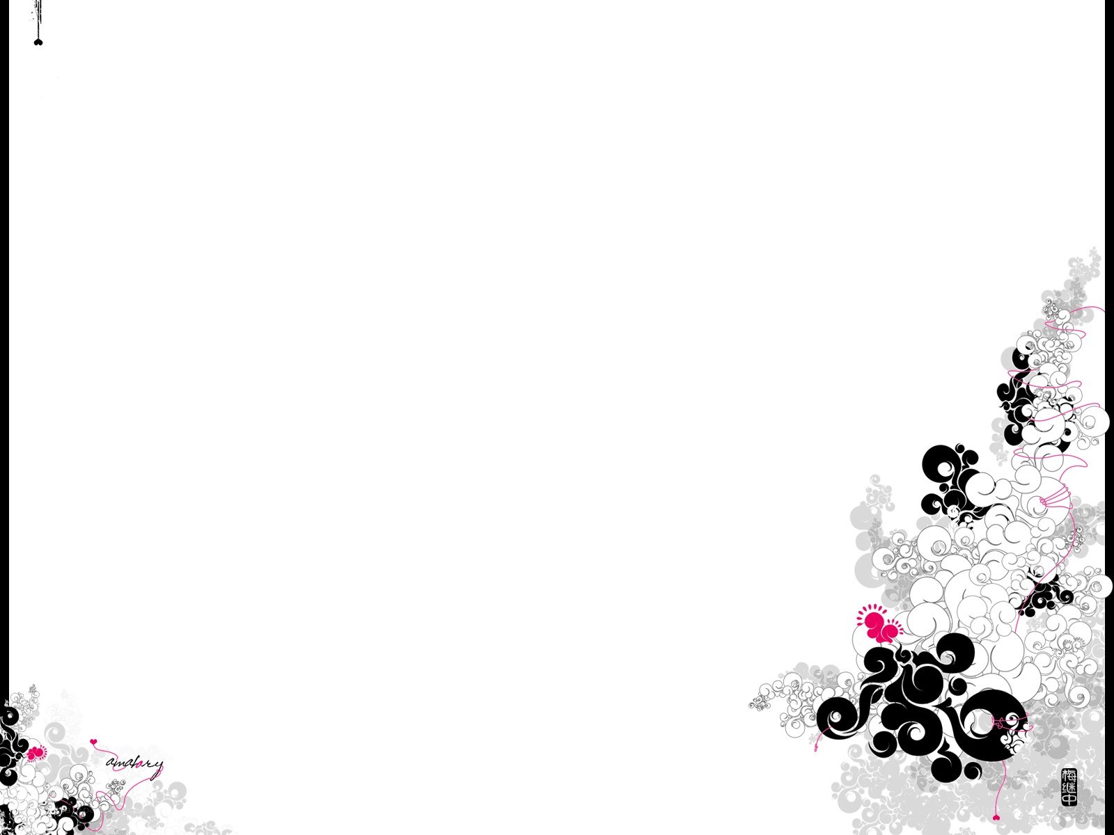 abstract floral corner design