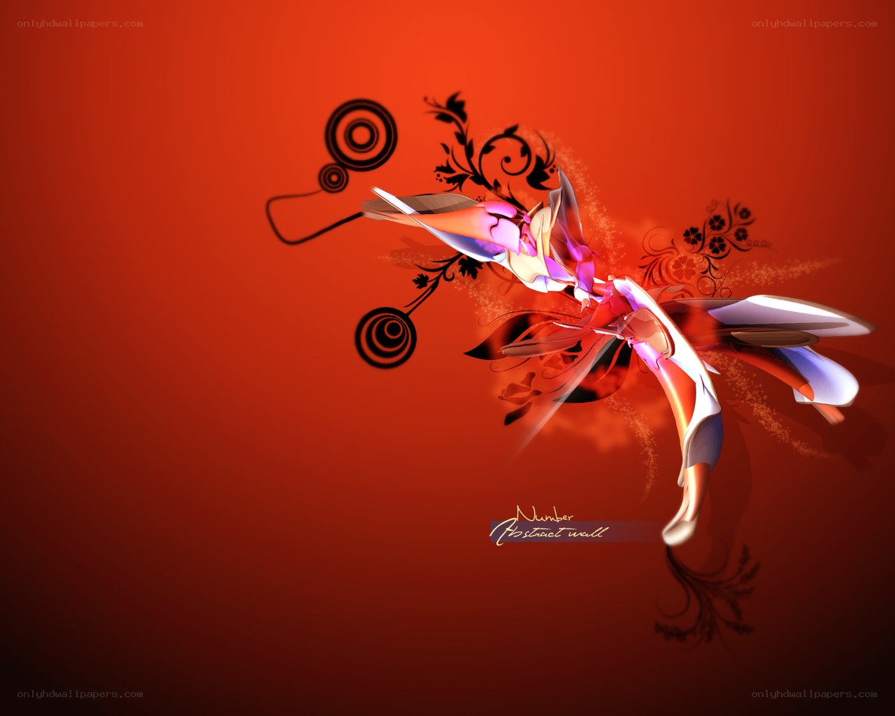 Abstract floral design