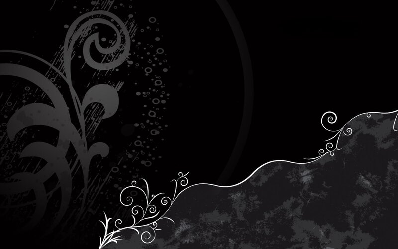 Abstract Floral Design — Black, Dark