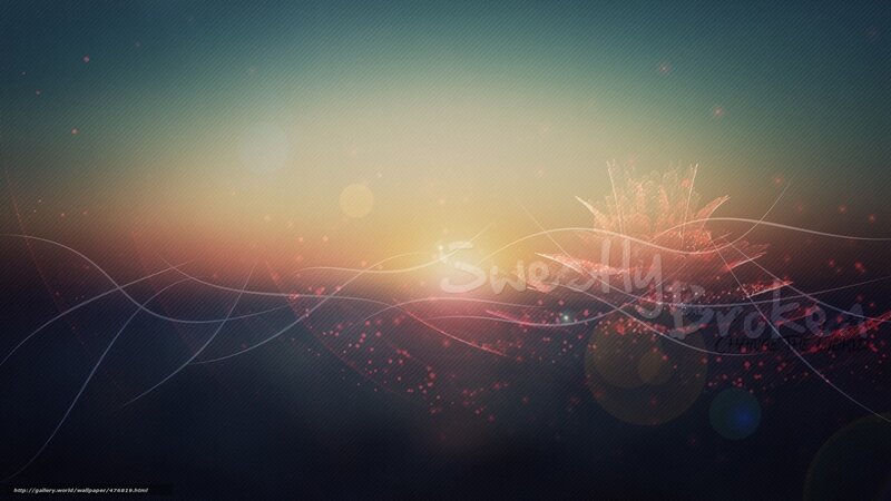 Abstract Floral Design — Blue, Dreamy, Sunset