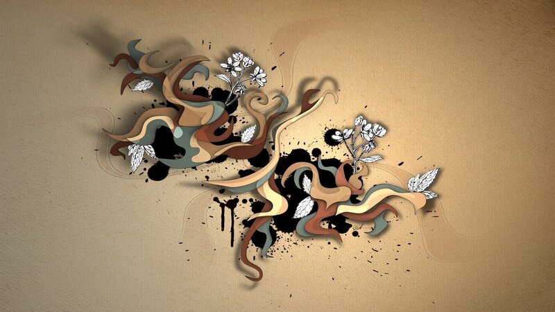 Abstract Floral Design — Brown, Calm