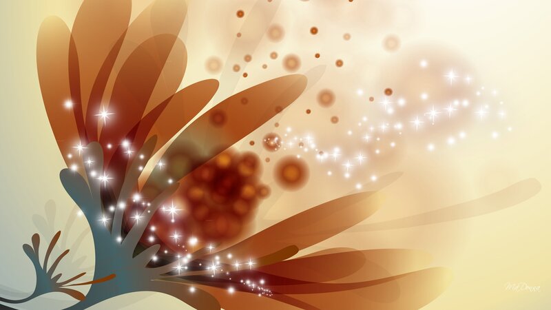 Abstract Floral Design — Brown, Ethereal