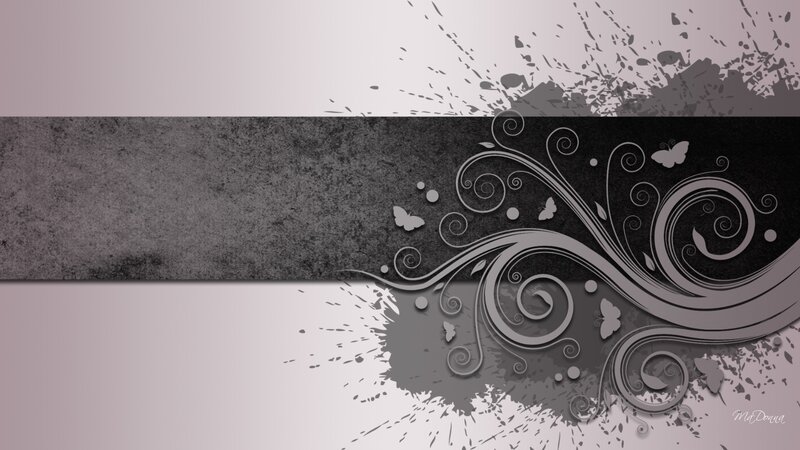 Abstract Floral Design — Gray