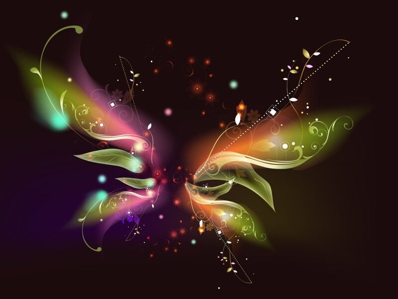 Abstract Floral Design — Green, Dynamic