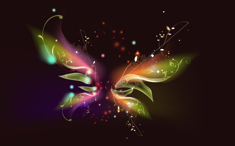 Abstract Floral Design — Green, Ethereal