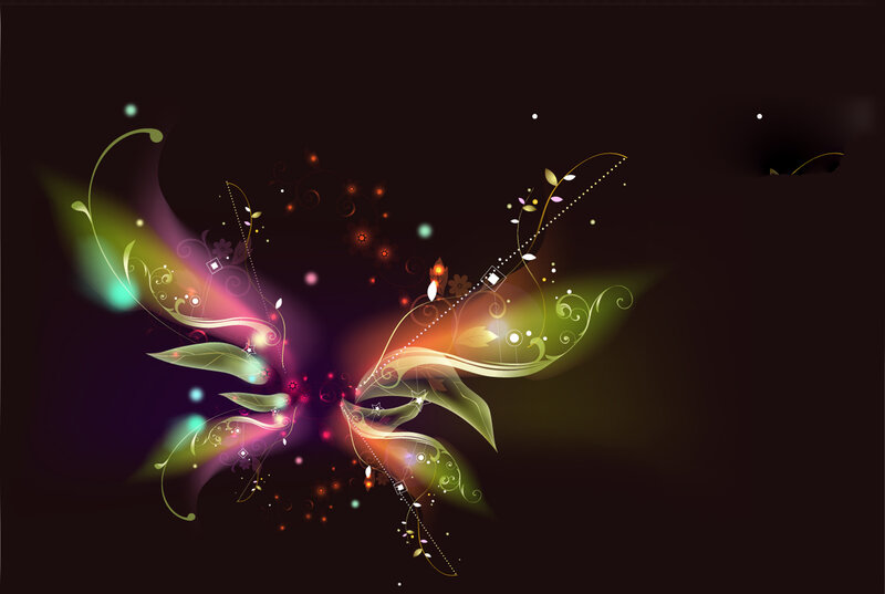 Abstract Floral Design — Green