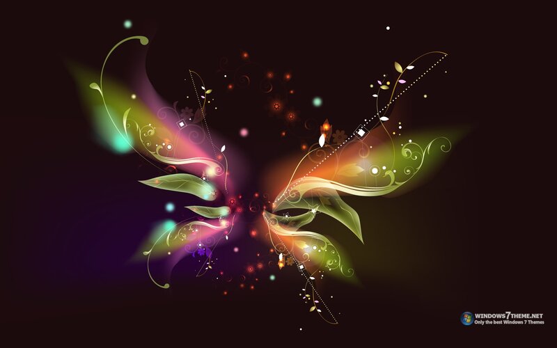 Abstract Floral Design — Green, Vibrant