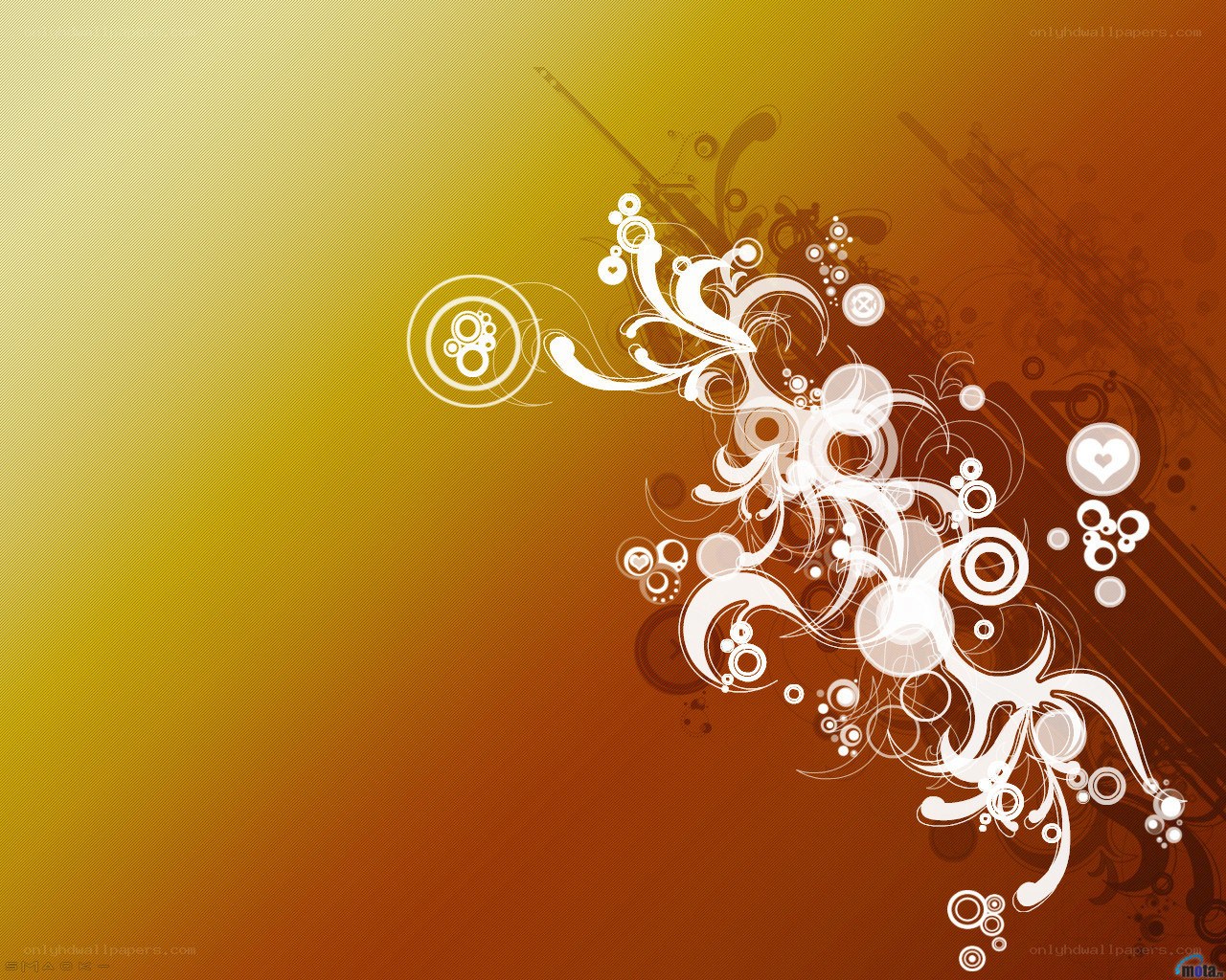 abstract floral design on gradient